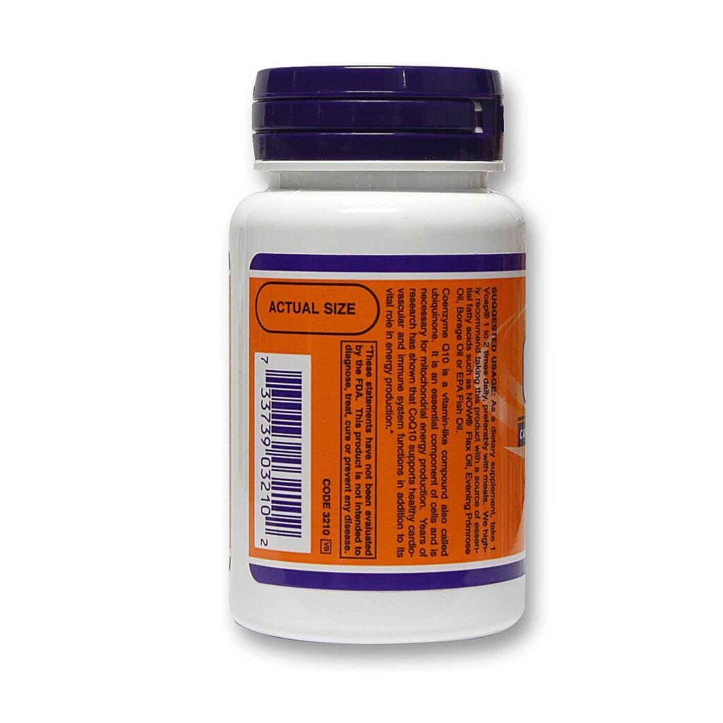 Now Foods CoQ10 100 mg - 30 Cápsulas Vegetarianas: Energia e Saúde Celular - Imagem 3