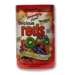 Greens World Inc. Vermelhos Deliciosos 8000 Morango e Kiwi 300g - Potência Antocianina para Saúde e Vitalidade