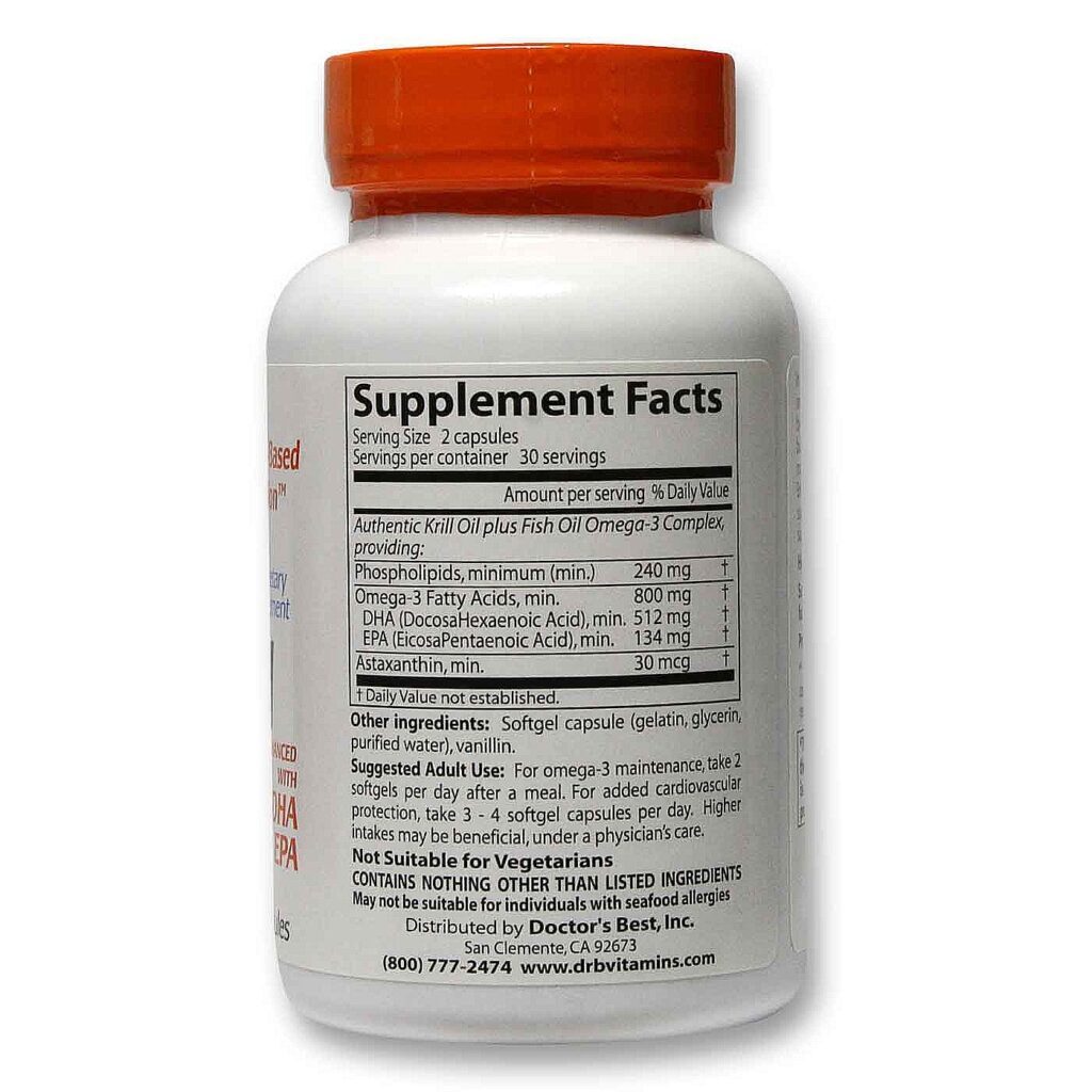 Doctor's Best Krill Oil Puro com DHA e EPA 60 Géis - Saúde Cardiovascular e Cerebral no Brasil - Imagem 2