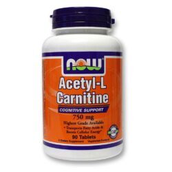 Now Foods Acetil-L-Carnitina 750 mg - 90 Tabletes: Energia e Metabolismo