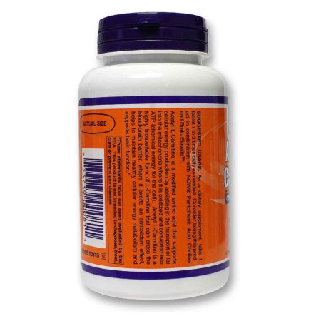 Now Foods Acetil- L-Carnitina 750 mg - 90 Tabletes - Image 3