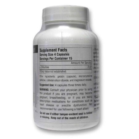 Source Naturals L-Citrulina 500 mg - 60 Cápsulas: Energia e Bem-Estar - Imagem 2