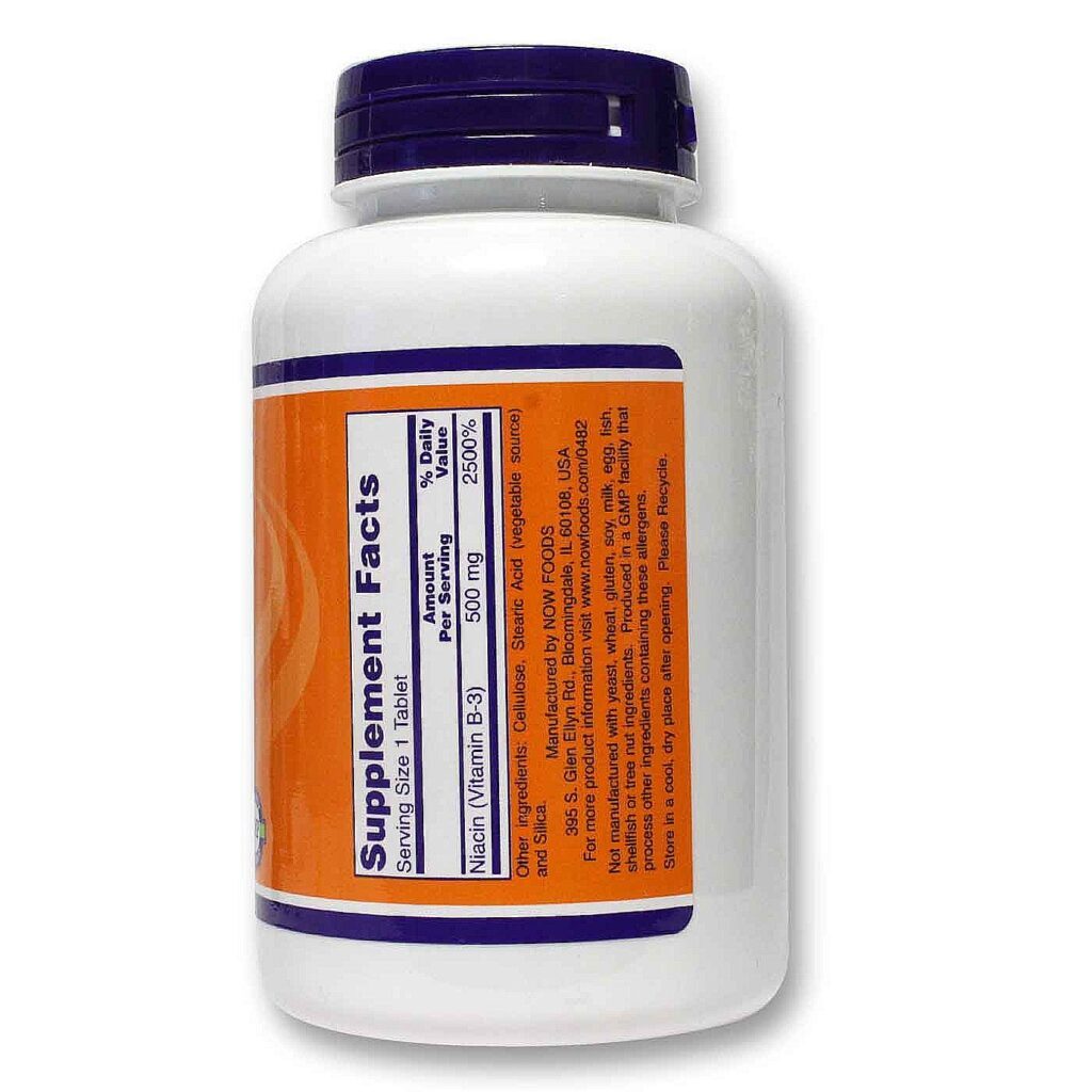 Now Foods Niacina 500 mg - 250 Tabletes: Saúde e Bem-Estar - Imagem 2