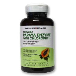 Enzimas de Mamão com Clorofila American Health - Mastigável 250 Tabletes