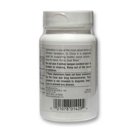 Horny Goat Weed 1000mg Source Naturals: Energia e Vitalidade com 30 Tabletes - Imagem 3