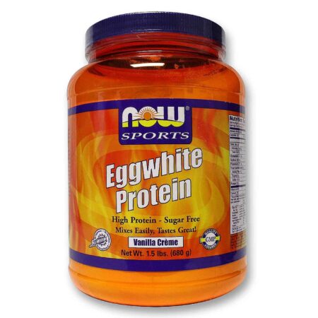 Now Foods, Proteína da Clara de Ovo 100% Pura, Sabor Creme de Baunilha - 680 g