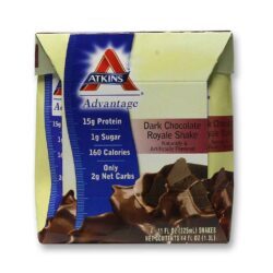 Atkins Advantage Shake Chocolate Escuro Royale 4x325mL: Delícia Low Carb e Pronta Entrega