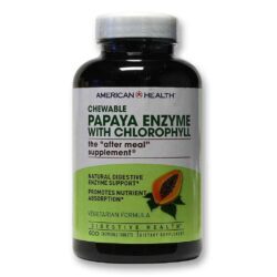 American Health Enzimas Papaya com Clorofila 600 Tabletes Mastigáveis Digestão e Bem-Estar