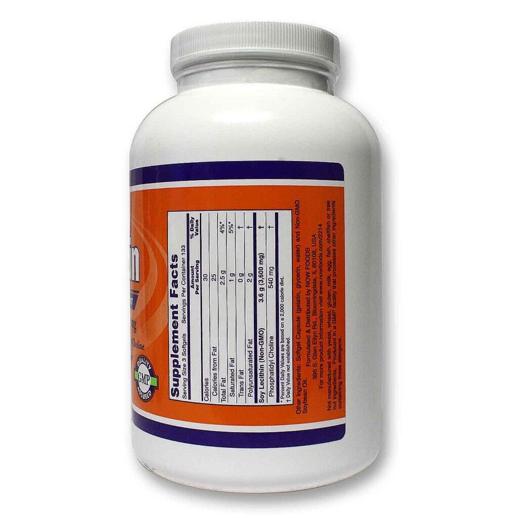 Now Foods Lecitina 1200mg - 400 Cápsulas em Gel: Saúde e Bem-Estar - Imagem 2