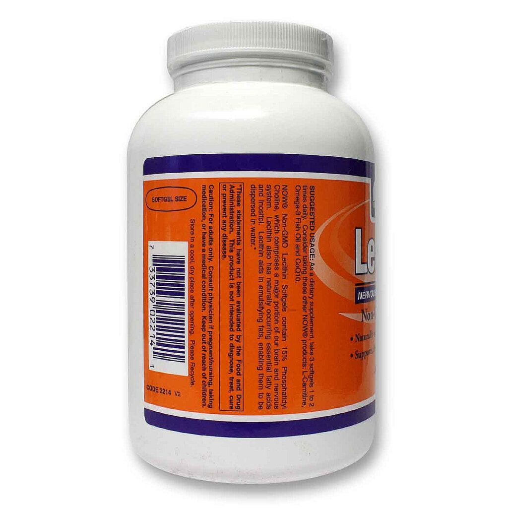 Now Foods Lecitina 1200mg - 400 Cápsulas em Gel: Saúde e Bem-Estar - Imagem 3