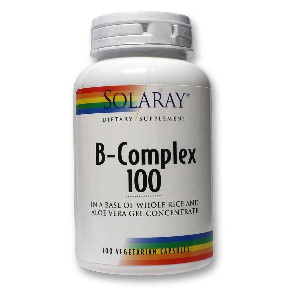 Solaray B-Complexo 100 - 100 Cápsulas: Energia e Bem-Estar com Vitaminas do Complexo B