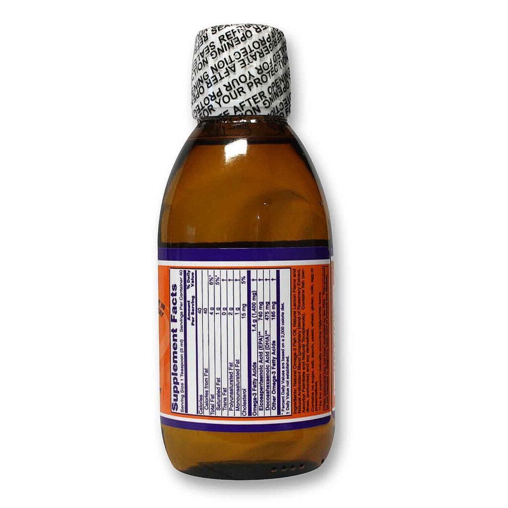 Ômega 3 Óleo de Peixe Now Foods Sabor Limão - 200 ml (7 fl oz) - Imagem 2