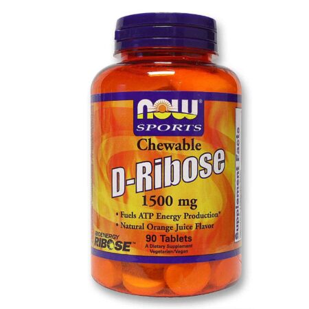 Now Foods, D-Ribosa 1500 mg - 90 Tabletes Mastigáveis