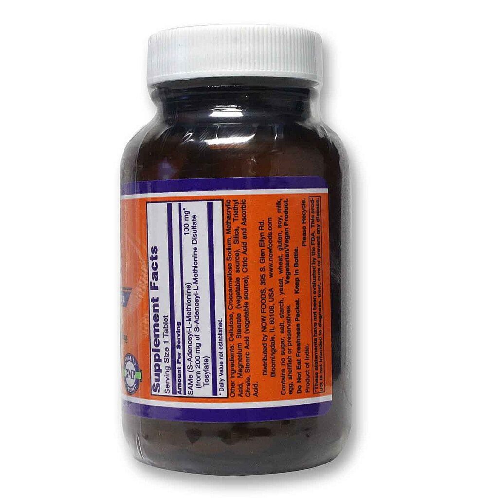 SAMe 100 mg Now Foods 60 Tabletes: Saúde e Bem-Estar - Imagem 2