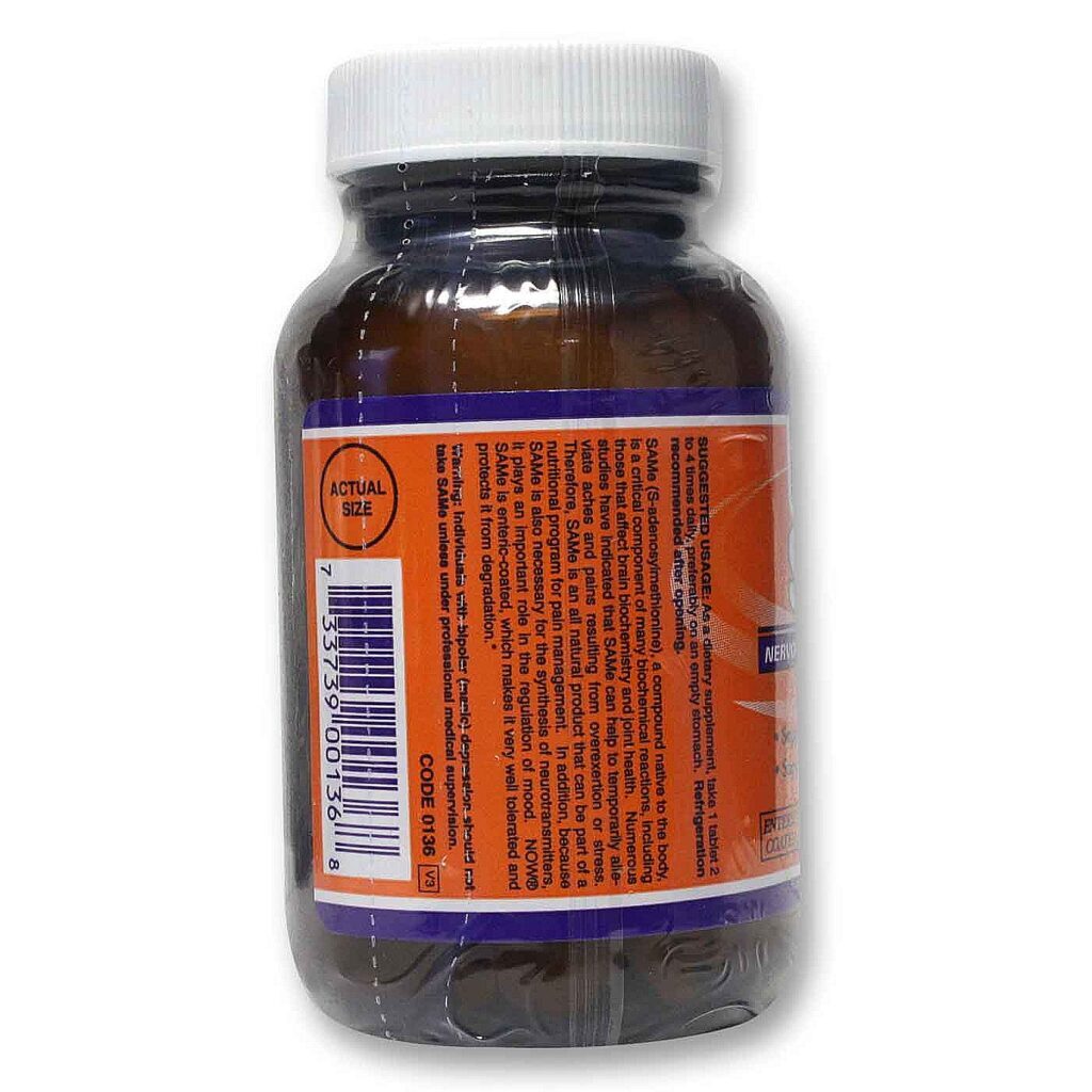 SAMe 100 mg Now Foods 60 Tabletes: Saúde e Bem-Estar - Imagem 3