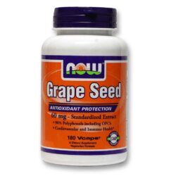 Now Foods Semente de Uva 60 mg com Bioflavonóides - 180 Cápsulas Vegetarianas
