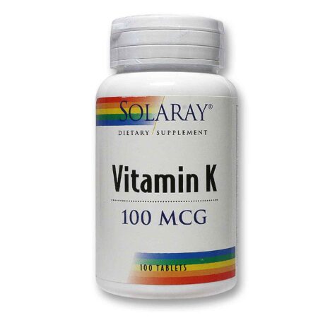 Solaray, Vitamina K 100 mcg - 100 Tabletes