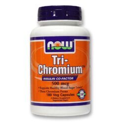 Now Foods Tri-Cromo 500 mcg - 180 Cápsulas Vegetarianas: Cromo Picolinato para Controle Glicêmico