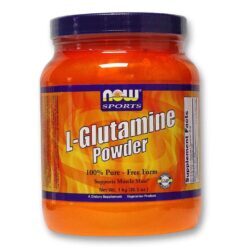 Now Foods L-Glutamina em Pó 100% Pura - 1 kg para Recuperação Muscular e Saúde Intestinal