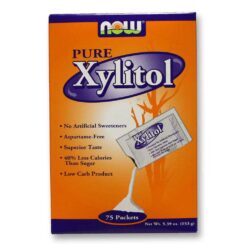Now Foods Xilitol Puro - Adoçante Natural 75 Pacotes - Saúde e Bem-Estar