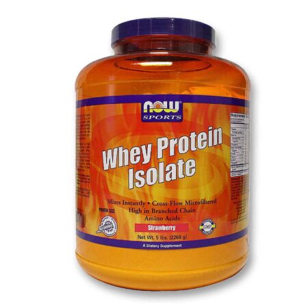 Now Foods, Whey Protein Isolado, Sabor Morango - 2.268 g