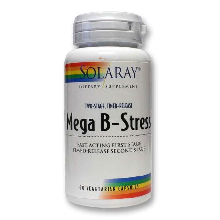 Solaray, Mega-B-Stress - 60 Cápsulas Vegetarianas