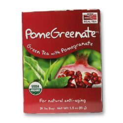 Now Foods PomeGreenate Chá Verde com Romã - 24 Saquinhos de Chá para Bem-Estar