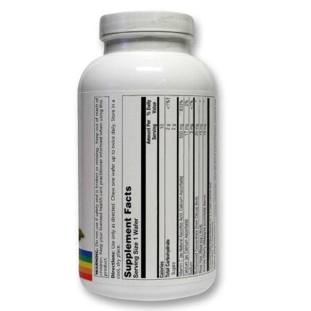 Solaray Vitamina C Mastigável Sabor Laranja - 100 Bolachas para Imunidade e Bem-Estar - Imagem 2