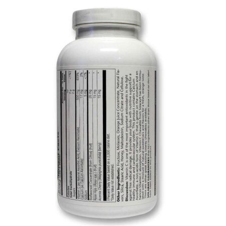 Solaray Vitamina C Mastigável Sabor Laranja - 100 Bolachas para Imunidade e Bem-Estar - Imagem 3