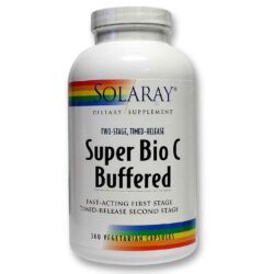 Solaray Super Bio C 360 Cápsulas: Vitamina C Pura para Imunidade e Colágeno