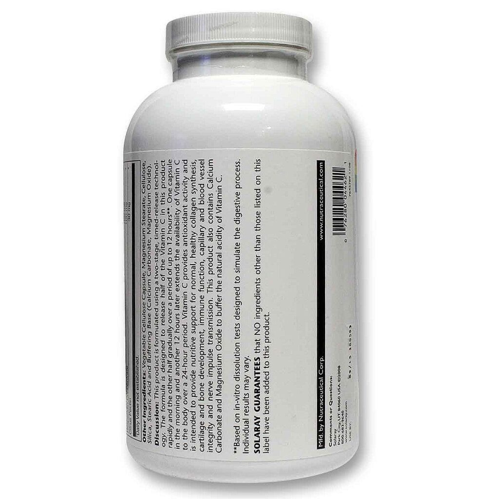 Solaray Super Bio C 360 Cápsulas: Vitamina C Pura para Imunidade e Colágeno - Imagem 3