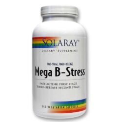 Solaray Mega B-Stress - 240 Cápsulas Vegetarianas: Energia e Bem-Estar Essenciais