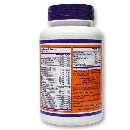 Now Foods Vit-Min 75 Vários Ferro Livre 90 Tabletes - Suplemento Multivitamínico Completo - Imagem 2