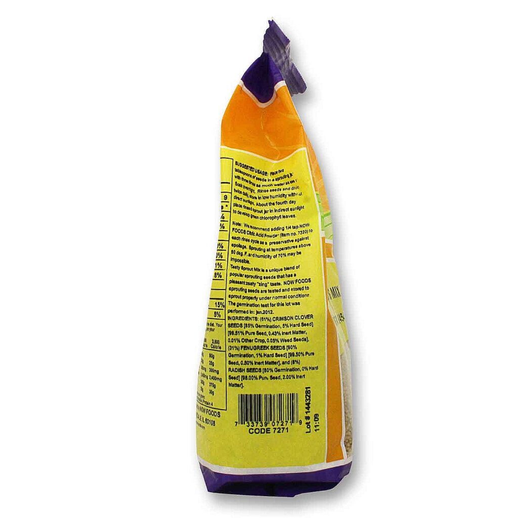 Now Foods Mix de Sementes para Brotos - 454g (16oz) Nutrição e Vitalidade - Imagem 4