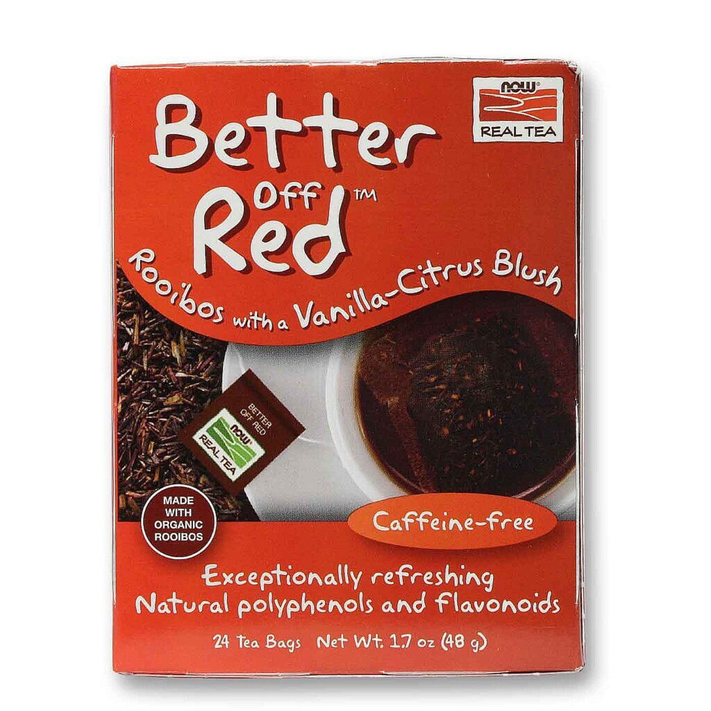 Now Foods Better Off Chá Rooibos Vermelho - 24 Sacos de Chá para Bem-Estar