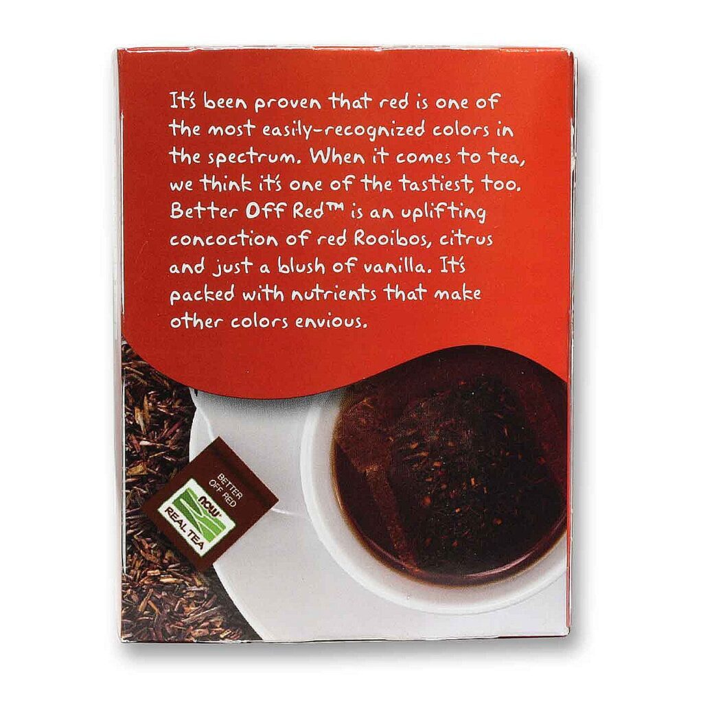 Now Foods Better Off Chá Rooibos Vermelho - 24 Sacos de Chá para Bem-Estar - Imagem 3