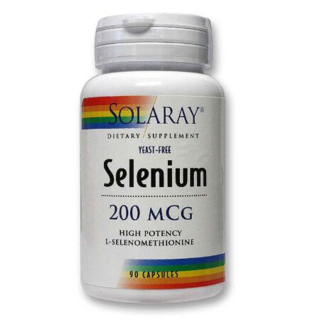 Solaray, Selênio 200 mcg - Sem leveduras - 90 Cápsulas