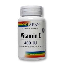 Solaray E 400 UI D-Alfa Tocoferol 50 Cápsulas: Vitamina E Pura para sua Saúde e Bem-Estar
