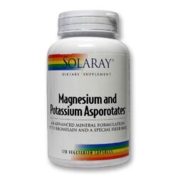 Solaray Magnésio e Potássio Asporotates™ 120 Cápsulas Vegetarianas | Energia e Bem-Estar