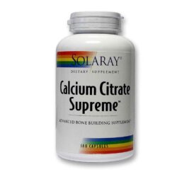 Solaray Citrato de Cálcio Supremo 180 Cápsulas - Saúde Óssea e Mais