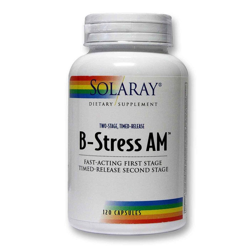 Solaray B-Estresse SOU Timed-Release 120 Cápsulas Vegetarianas para Gestantes e Lactantes