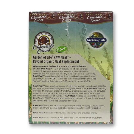 RAW Meal Garden of Life Chocolate Cacao 10 pacotes 85 g cada - Image 4