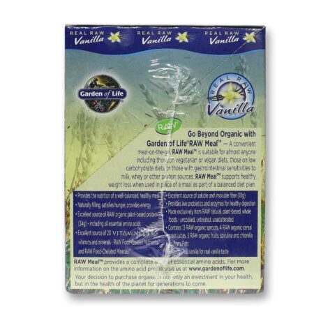 RAW Meal Garden of Life Baunilha 10 Pacotes 85g Cada – Nutrição Completa e Pura — foto 2