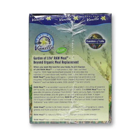 RAW Meal Garden of Life Vanilla 10 pacotes 85 g cada - Image 4