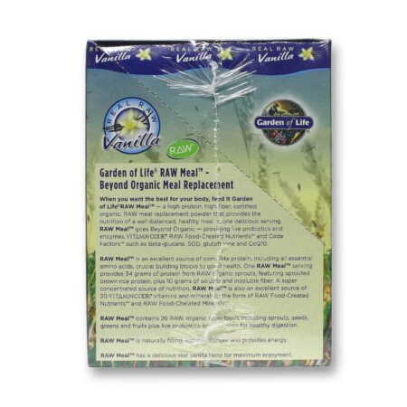 RAW Meal Garden of Life Baunilha 10 Pacotes 85g Cada – Nutrição Completa e Pura — foto 4