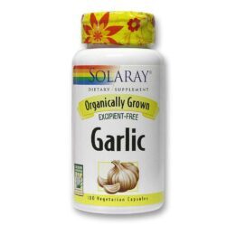 Solaray Alho Orgânico - 100 Cápsulas Vegetarianas: Suporte Imunológico e Cardiovascular