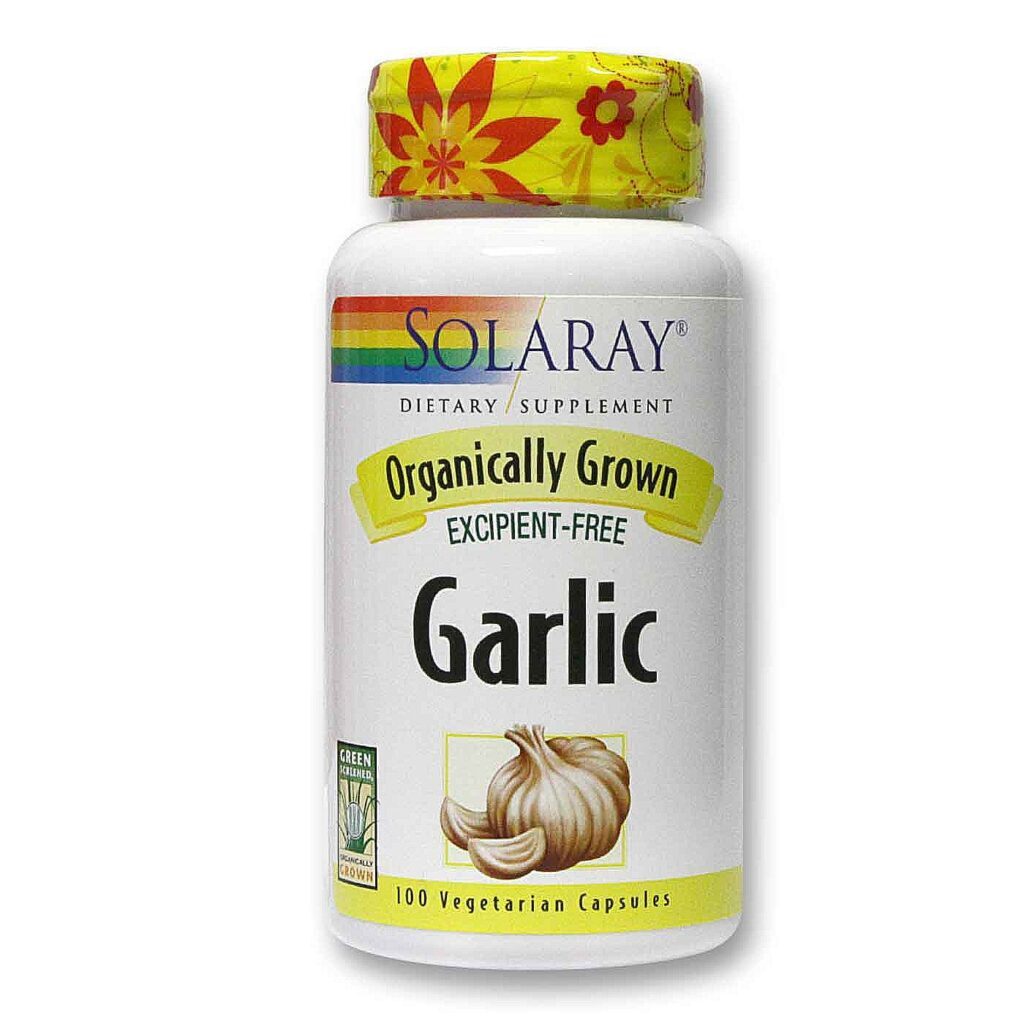 Solaray Alho Orgânico - 100 Cápsulas Vegetarianas: Suporte Imunológico e Cardiovascular