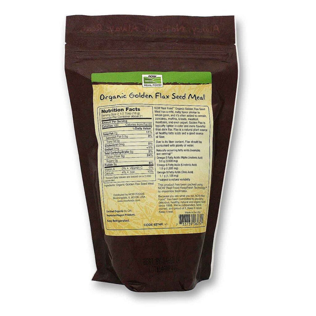 Now Foods Orgânico Farinha de Semente de Linho Dourado 340g (12 oz) - Imagem 2