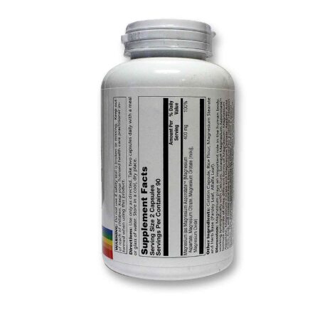 Solaray, Magnésio Asporotate™ 200 mg - 180 Cápsulas - Image 2