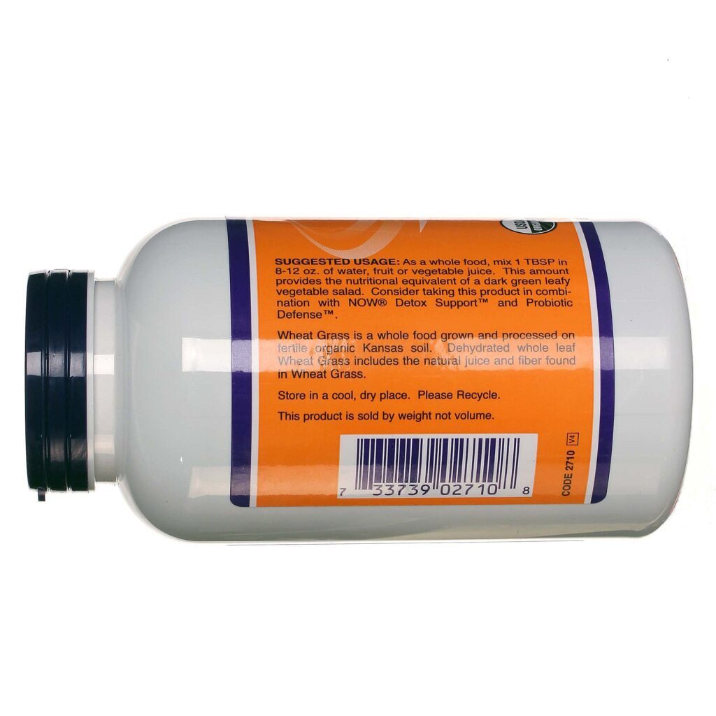 Now Foods Grama do Trigo Orgânica em Pó - 255g: Nutrição Verde Pura para Sua Saúde - Imagem 3